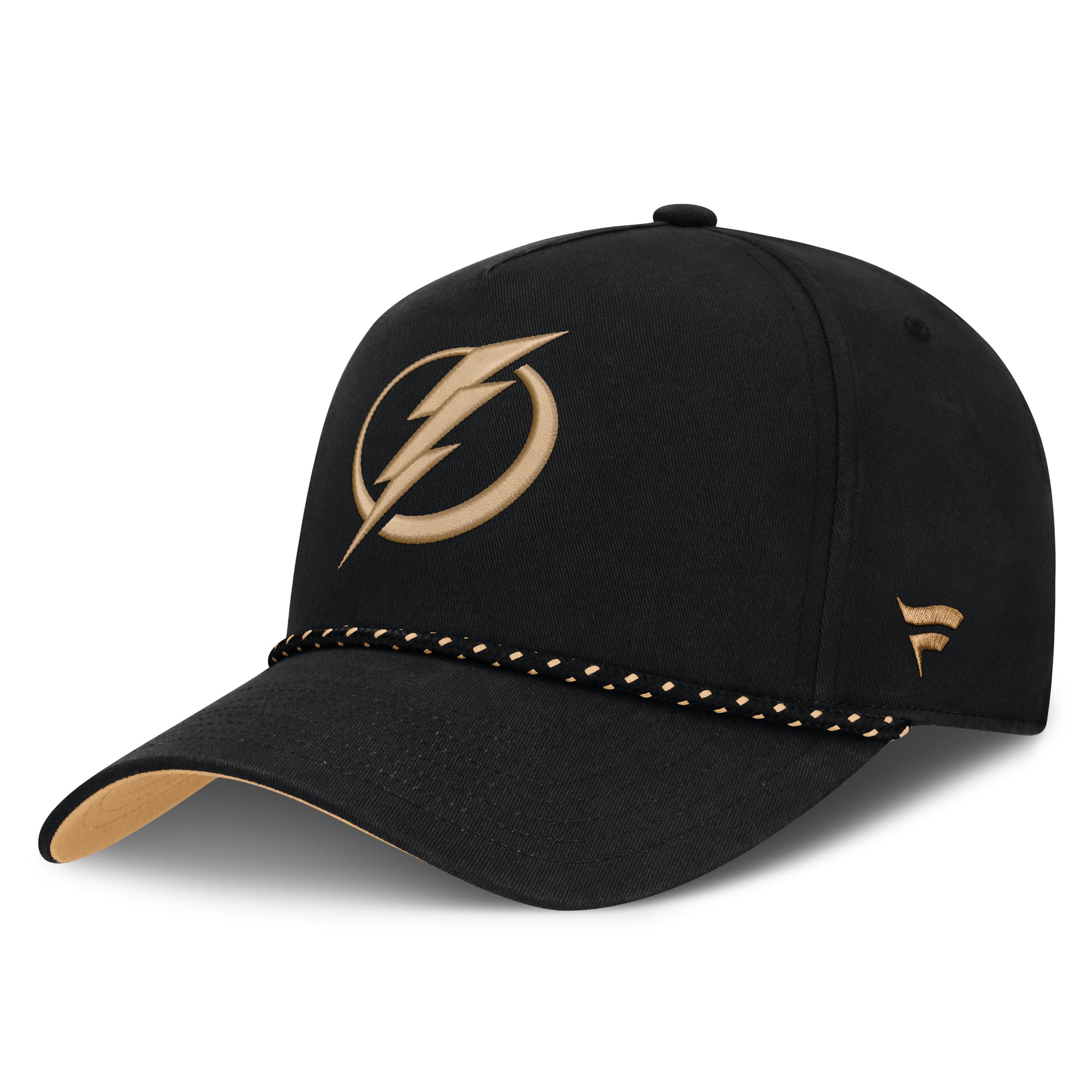Casquette ajustable authentique Pro A-Frame noire Tampa Bay Lightning pour homme Fanatics